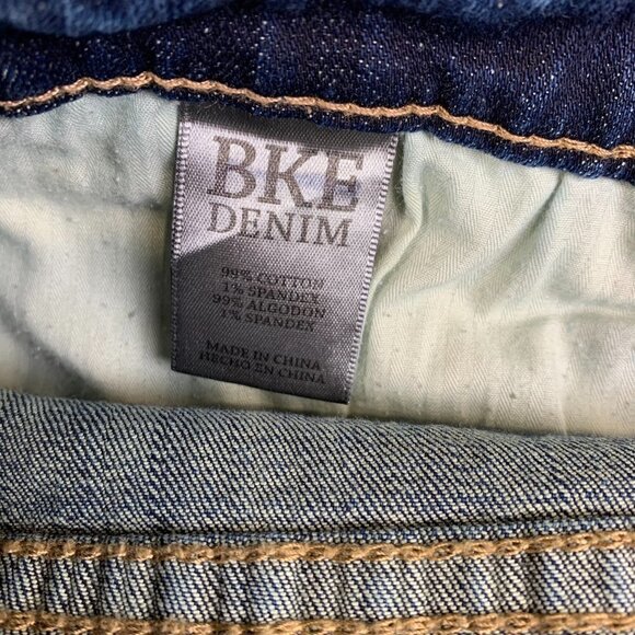 BKE Denim Buckle Mens Pants 36x25 Blue Jeans Seth Straight Leg Baggy Relaxed Fit - Picture 10 of 14